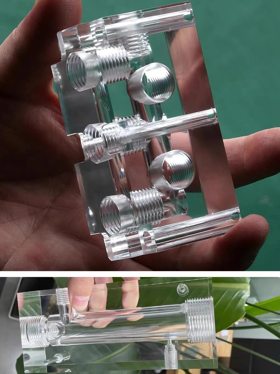 OEM precision CNC acrylic washing and drilling