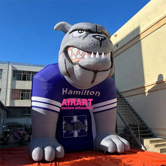 Sporting Event Inflatable Bulldog Tunnel Custom Made Inflatable Mascot Tunnel