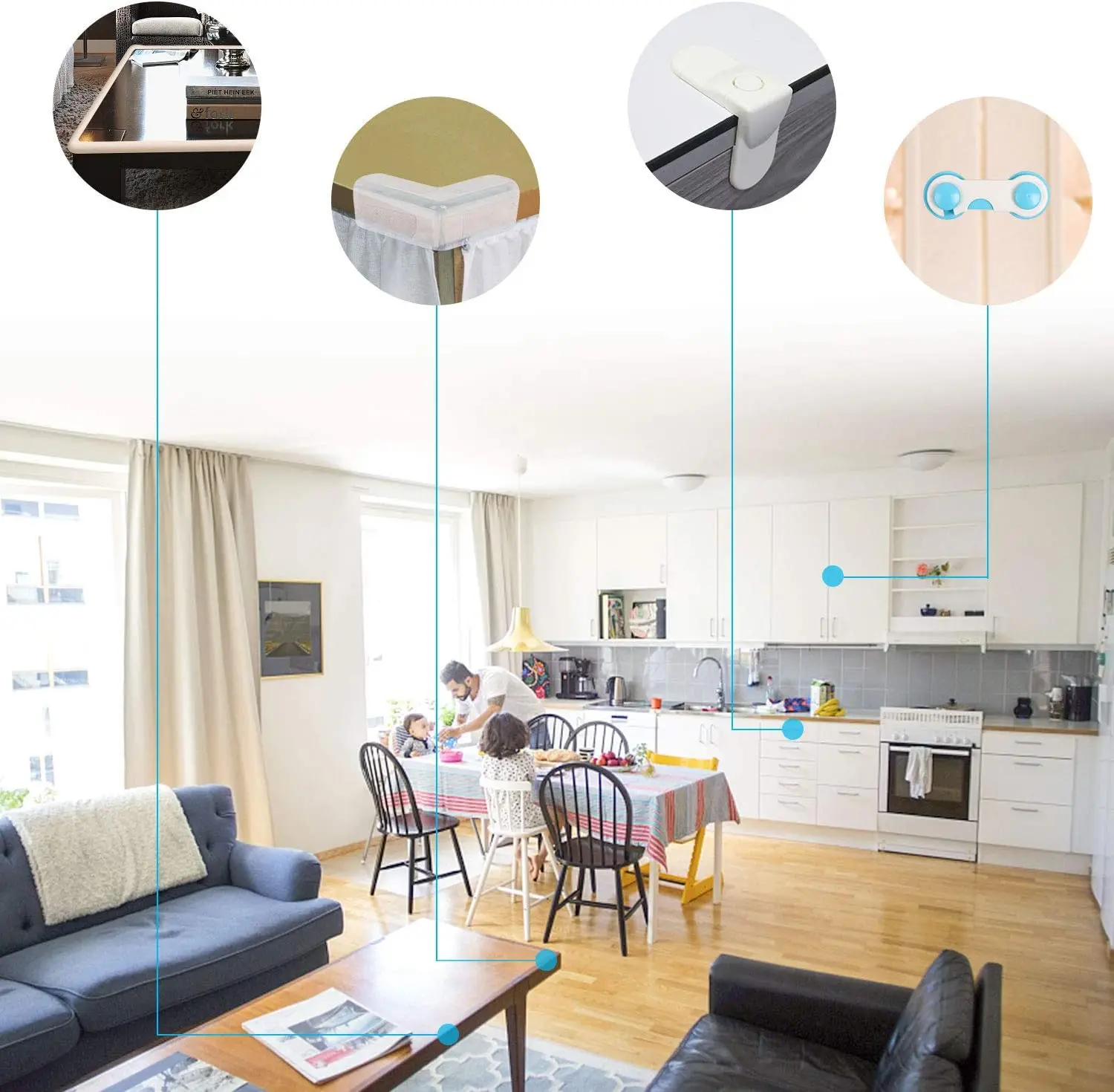 
Baby Safety lock Kit Baby Proofing with Cabinet Locks All-in-one Super Value Child Safety Kit products 