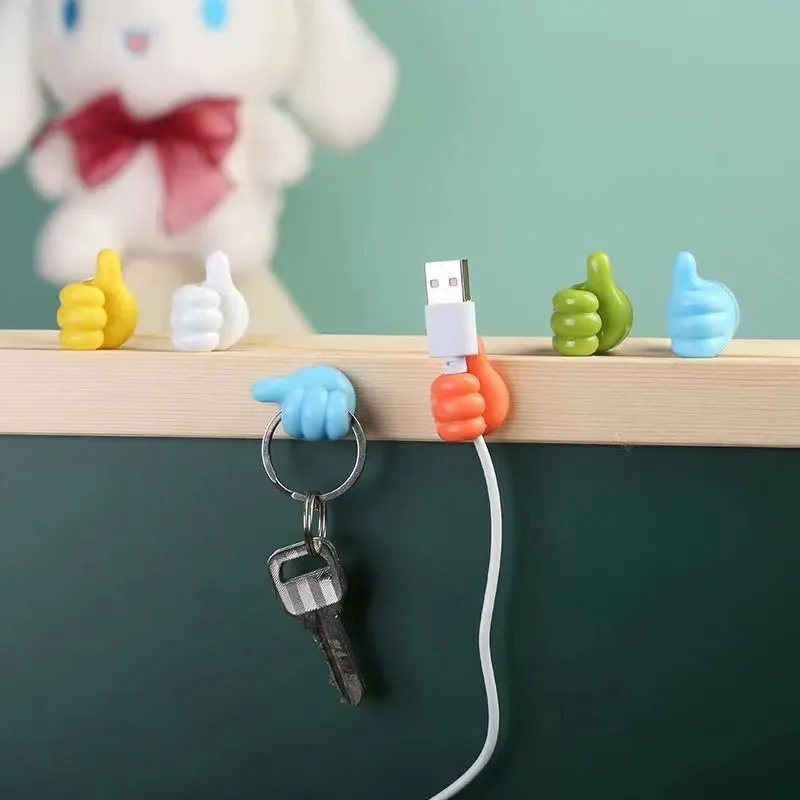 2023 Hot-selling Cable Clamp Thumb Hook Storage Cable Thumb Hook No Trace, No Punch Sticky Hook