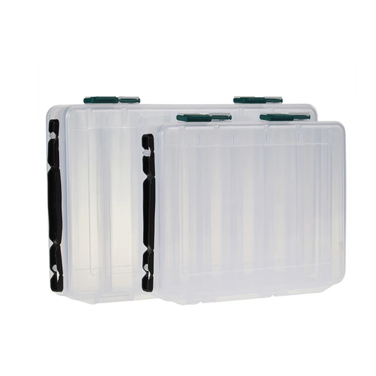 Оптовая продажа, недорогая портативная Водонепроницаемая коробка для рыболовных снастей двойного размера из полипропилена