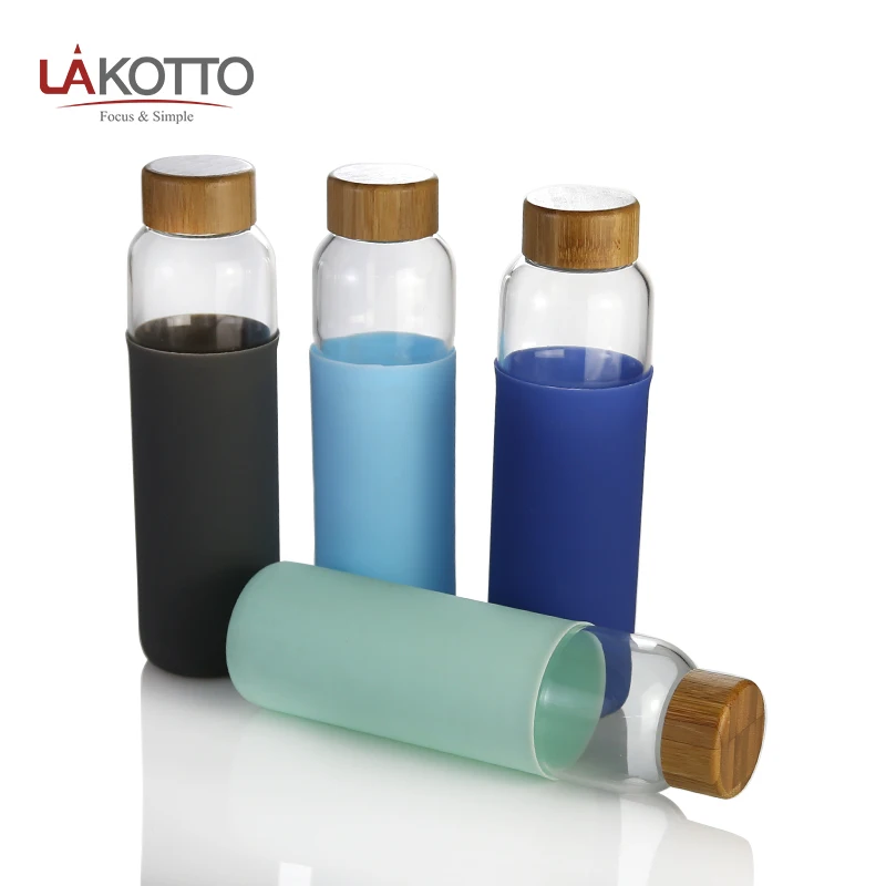 Стеклянная бутылка для воды с защитой от протечек