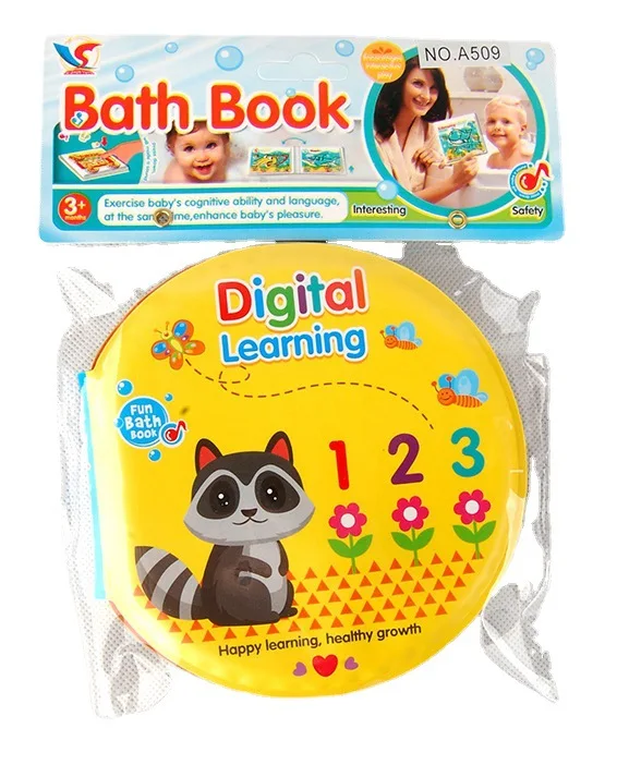 AMAZON HOT SALES Animals Educational Toys Nontoxic Fabric Soft Baby Cloth Books Washable Baby Bath Books
