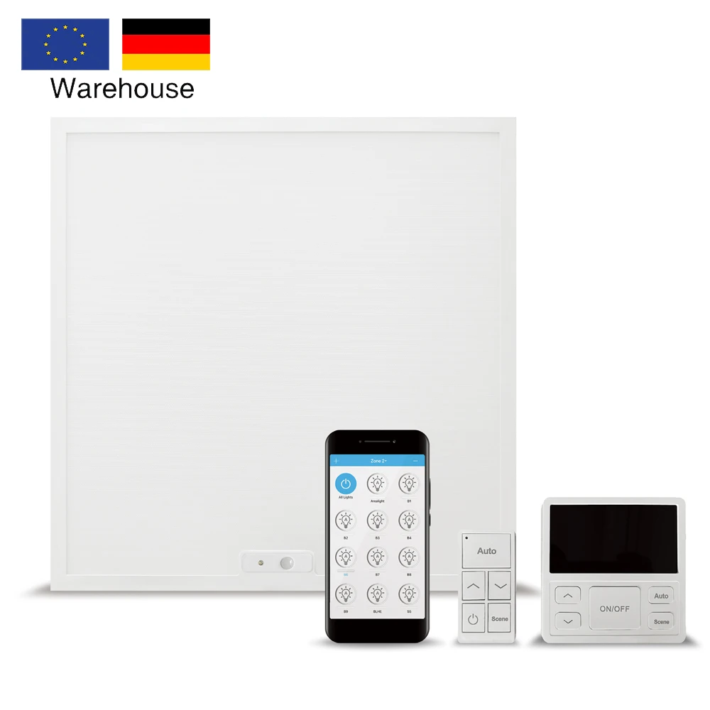Германия склад Zigbee приложение 3000-6500k 60x60 встраиваемый тонкий умный светодиодный светильник с подсветкой датчиком PIR BLE