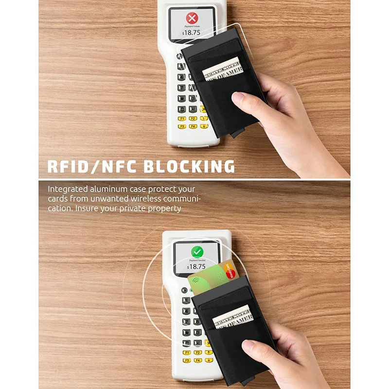 Eco-friendly Elastic Lycra Fabric Card Holder Pop out Credit Cards Wallet