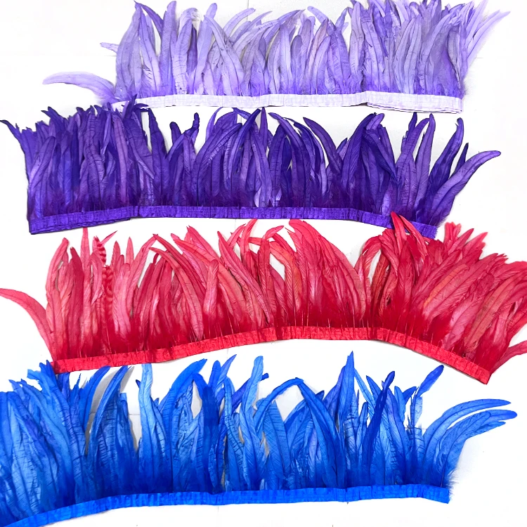 Top quality 15-20 cm carnival plumes feather gold goose feather trimming for party dress decoration