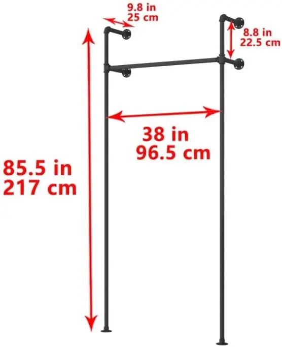 Industrial pipe hangers Industrial style clothes Metal pipe hangers Industrial wall-mounted pipe hangers