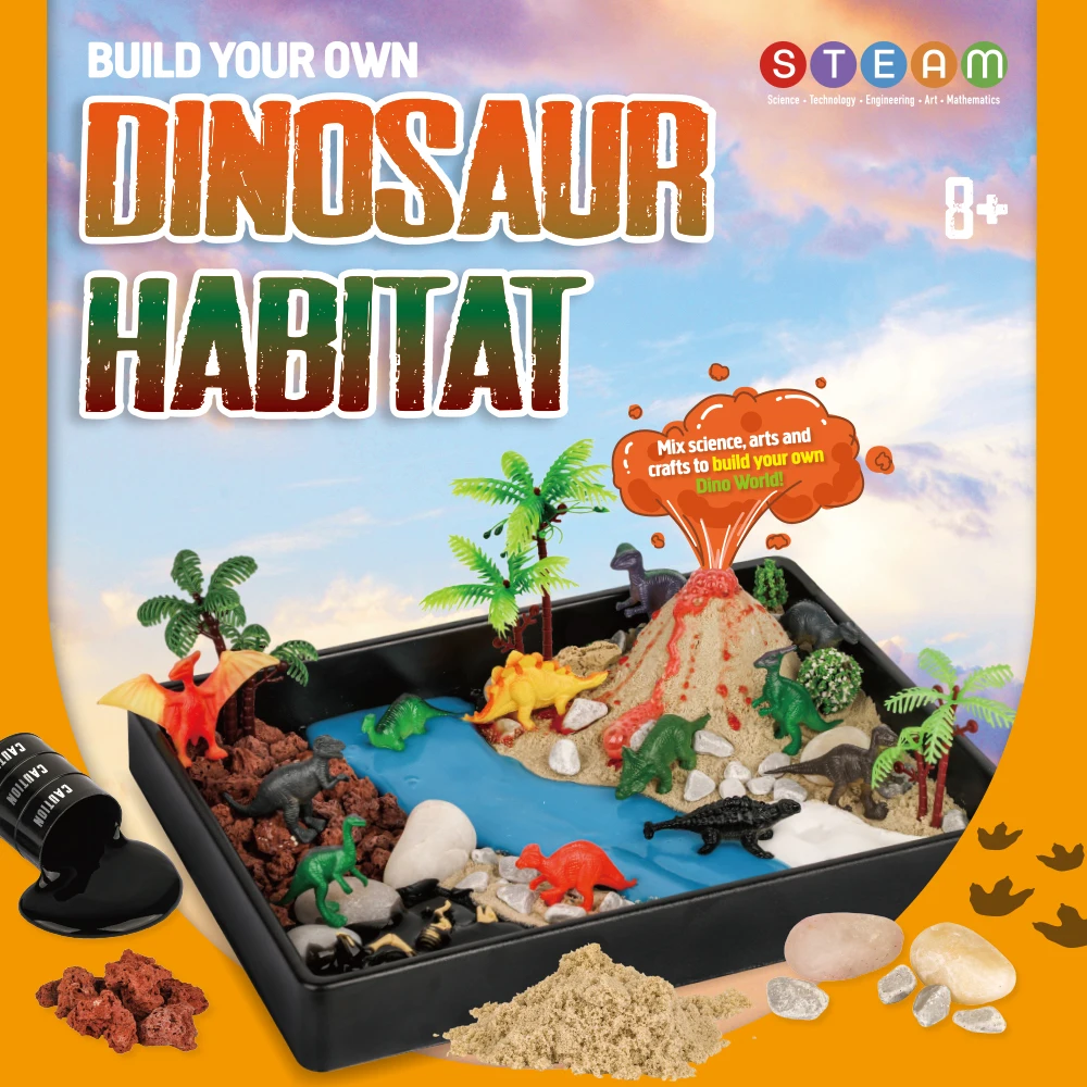ByNCCeh Steam Education Toys Children DIY Grow Your Own Garden Dinosaur Habitat Toy Plant Other for