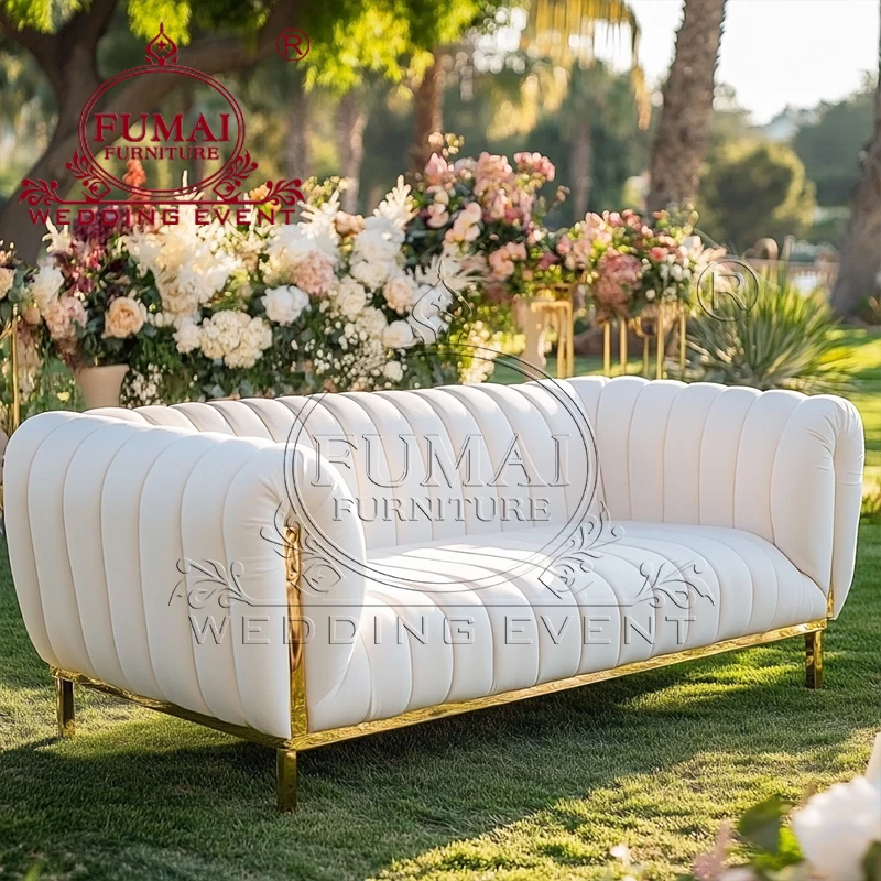 Design Bridal 2 Seater Couple Royal Stage Wedding Luxury Sofa Chair Wedding White Sofa