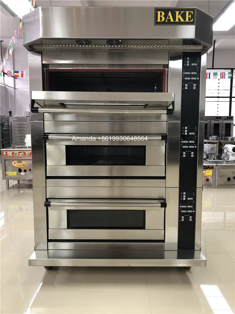 New baking machine single deck 2 tray gas pizza oven