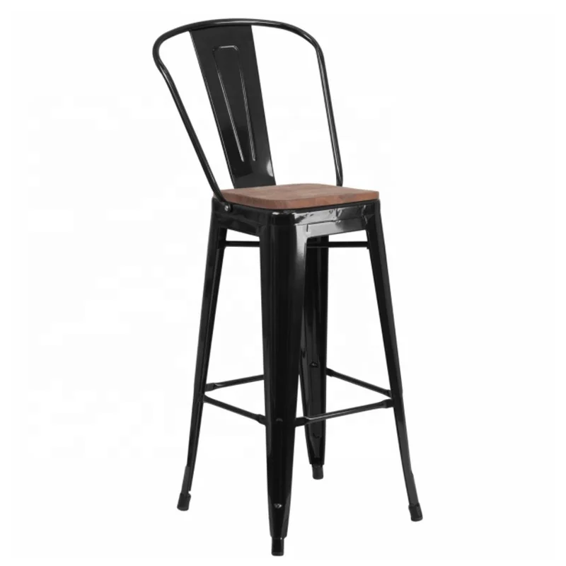 Backrest Stackable Side Chairs Classic Chic Bar Stools