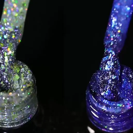 Bcol Wholesale ODM OEM Professional Effect Diamond Shinning Glitter UV Galaxy Nail Gel Polish MOQ 1Kg