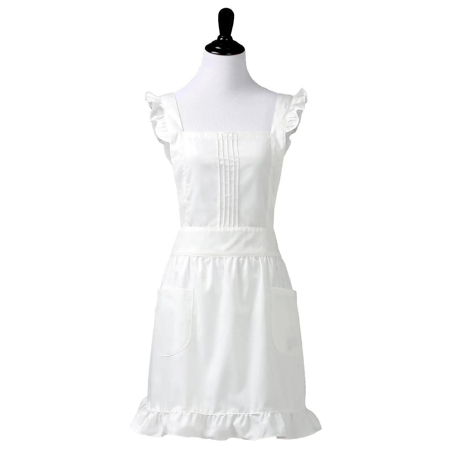 Fashionable cotton lace white kitchen supplies baking aprons server work aprons