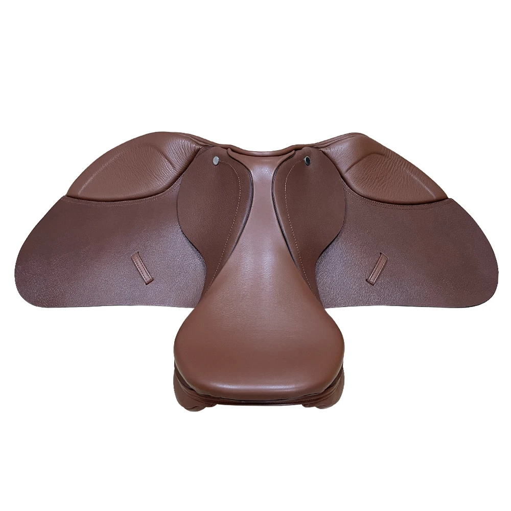 Soft smooth skin proof leather saddle for horse riding and sporting activities