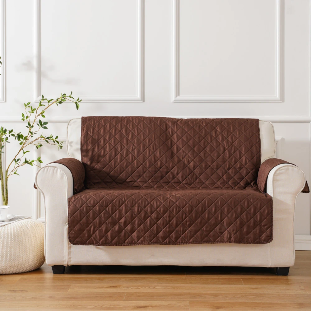 Custom 3 Layers Comfortable Sofa Cover Waterproof Quilted Color Home for Loveseat Chair Pet