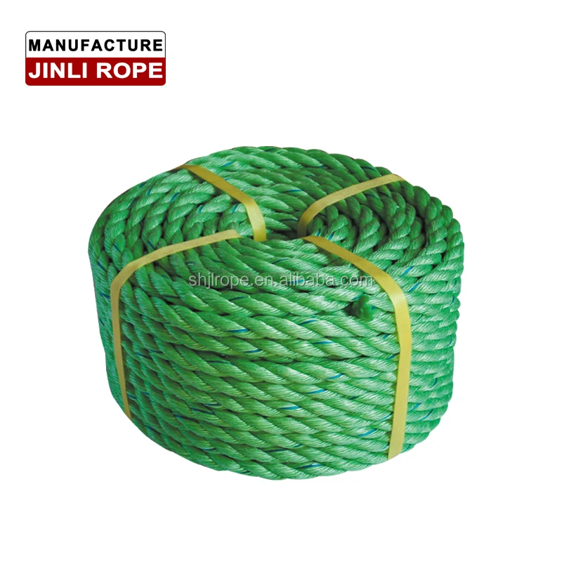 (JINLI-rope) Single braided 3-strands mono PP rope used for indoor outdoor use size form 2mm-120mm