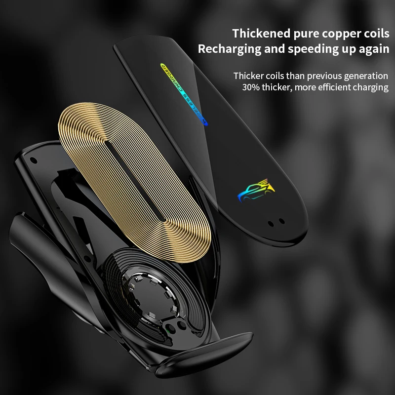 2022 New 15W Qi Fast Automatic Mount Car Wireless Charger Universal Smart Sensor Phone Charger Holder