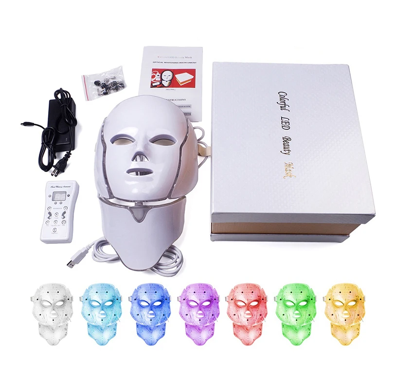 Цены по прейскуранту завода-изготовителя красочные Фотон световой лицевой кожи шеи красота терапии 7 видов цветов вытертые штаны тушь для ресниц вестетика светодиодная маска для лица