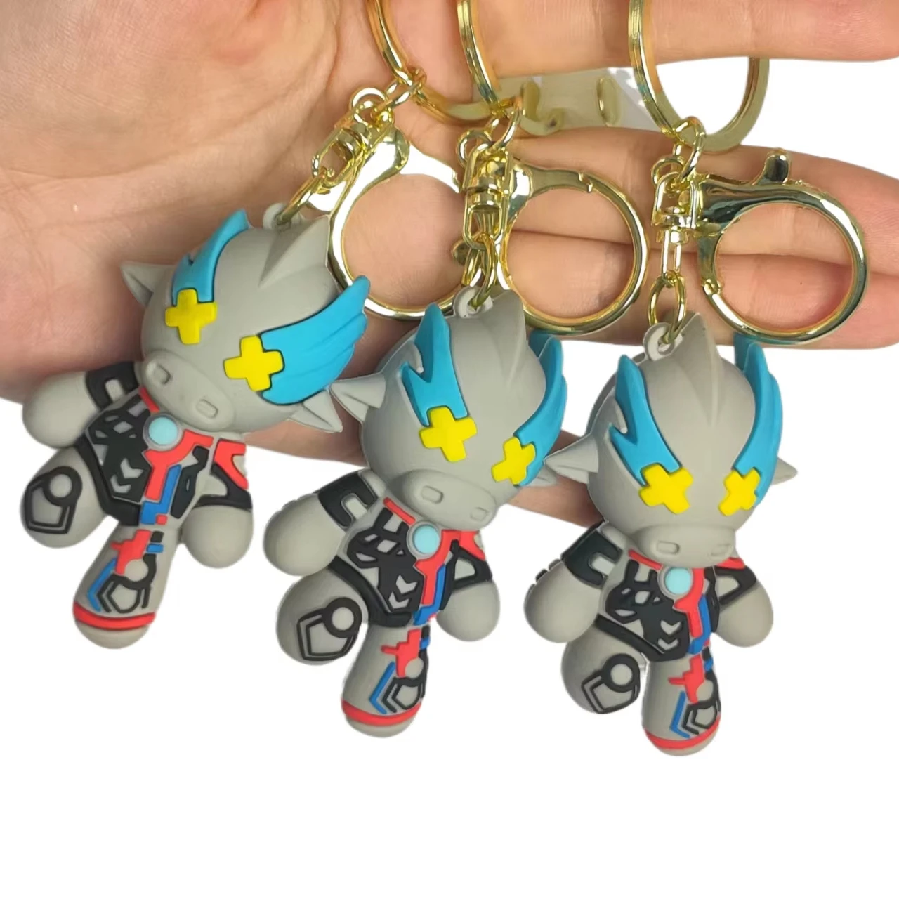 Оптовая продажа 3D PVC милый мультяшный корова резиновый брелок модные аксессуары на заказ мягкий ПВХ брелки