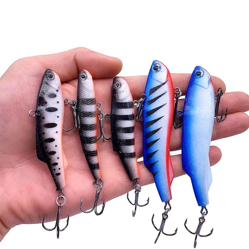 Winter VIB Balancer Fishing Lure with Lead Bait Diving Swivel Jig Wobbler Lure Ice Sea Fishing Tackle