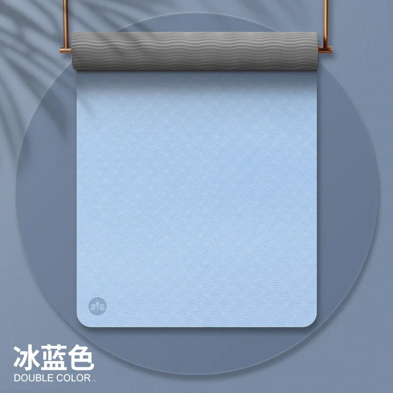Custom Eco-Friendly Thick Yoga Mat Anti-Slip Natural Rubber Arch Design Oval Curve TPE Recycled Fabric Exercise Mats for