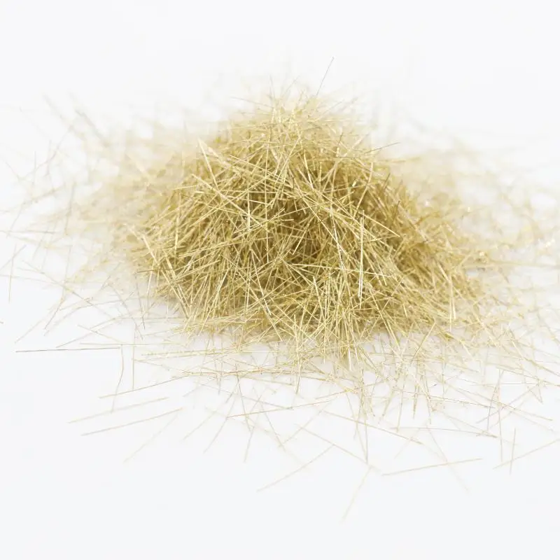 Professional Supply Brass Coated Metal Straight Steel Fiber UHPC Copper Coated Micro Steel Fiber Building Materials