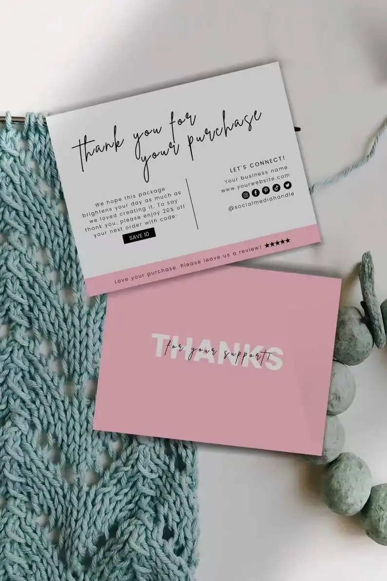 Custom Peach Colour Name On Thank You Stickers And Thank You Cards