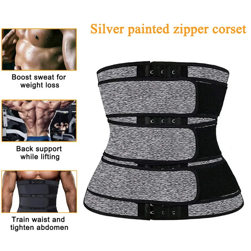 
Men Slimming Belt Training Belly Sheath Corset Sweat Belt Fat Burning Body Shaper Weight Loss Belt 