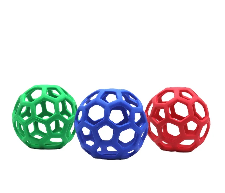 Toy hollow ball TPR plastic bite resistant elastic rubber rubber teeth-cleaning dog toy balls pet chew