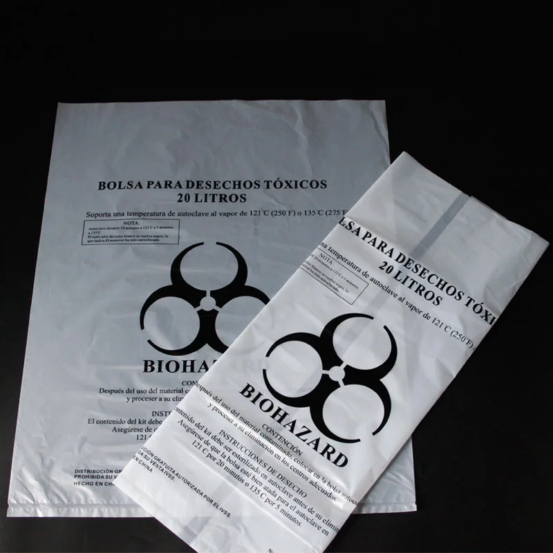 Disposable autoclave bag made of PP for safe disposal of medical waste in clinics