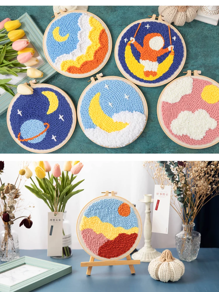 Перфорирующая Игла diy kit, способный преодолевать Броды для взрослых с вышивкой комплект ковер poke ремесло