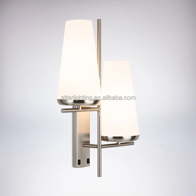 Two Heads Hotel Project Home Living Room Decorative Indoor Room Wall Lamp With 2 On/Off Rocker Switches