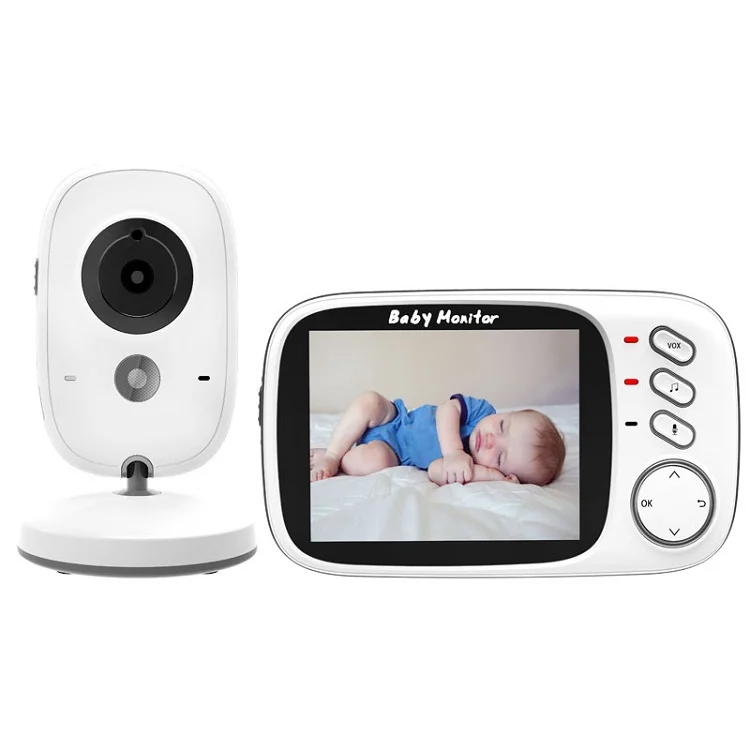 
portable monitoring automatic night vision temperature display baby voice intercom monitor 