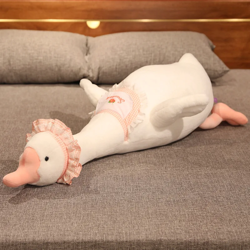 Ins Cute Cotton Goose Stuffed Toys Animal Baby Accompanying Plush Dolls Big White Goose Pillow Plush Toy Duck Goose Dolls