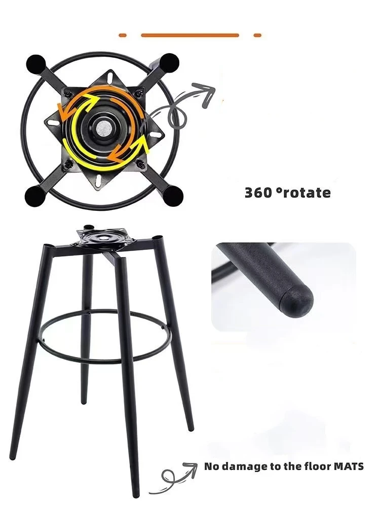 Leather Backrest Bar Stools Metal Frame Counter Height Chair For Kitchen Bar Stool bar Stools For Kitchen