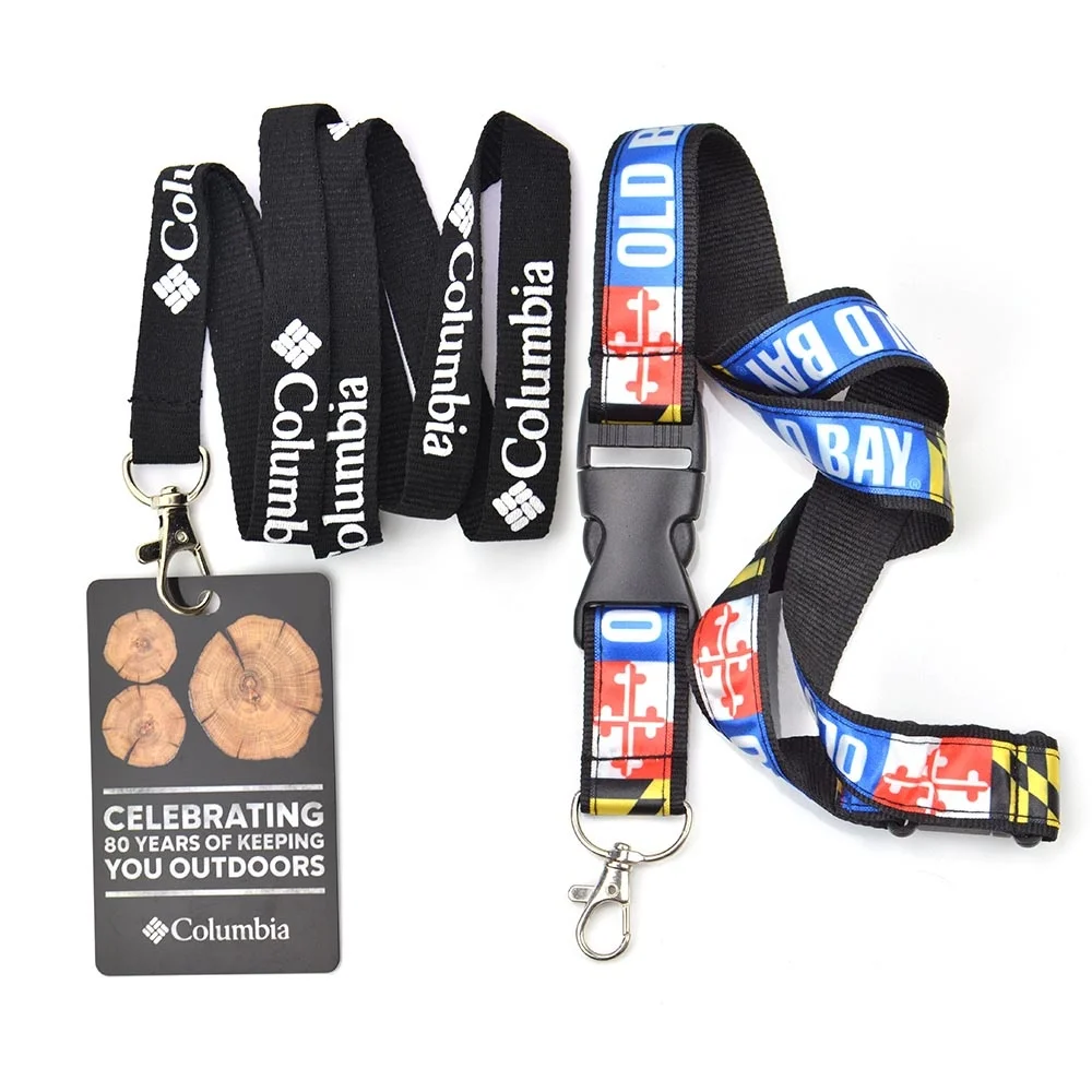 Fashion Attractive Design Safety Polyester Funny Lanyard Nylon Strap Keychain Holder Key Chain