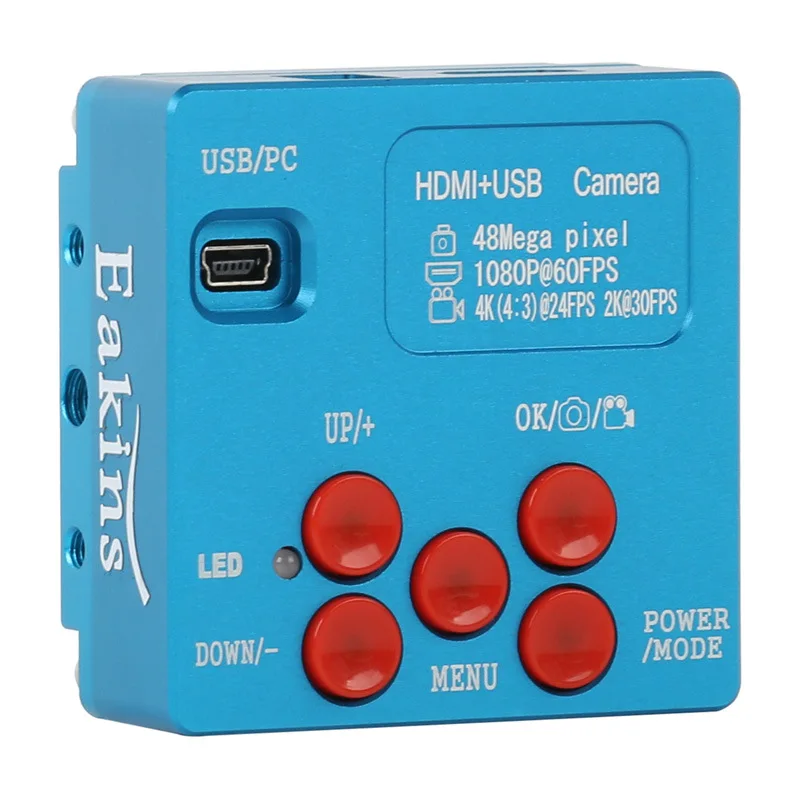 48MP 2K 1080P USB Camera Zoom C Mount Lens Remote Industrial Video Microscope For Digital Image Acquisition