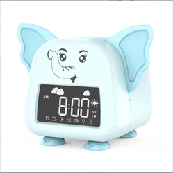 2022 New Baby Children Sleep Trainer Clock Lights digital kids desk alarm clock nap night light table smart cartoon clock