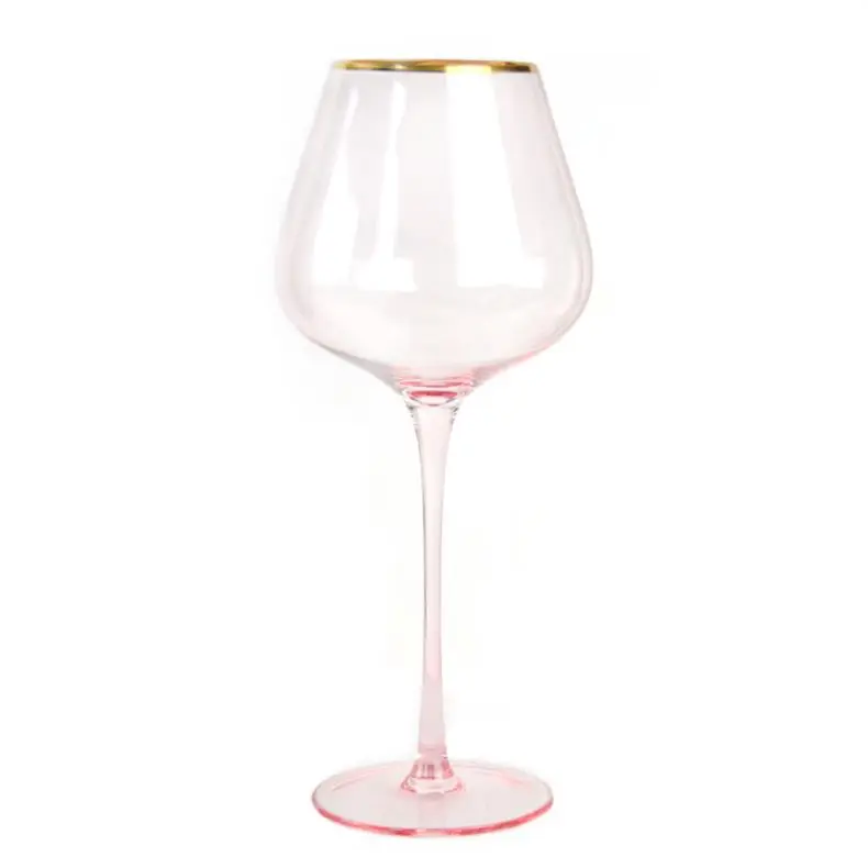 High Quality Vintage Antique Blue Color Pink Wine Glasses
