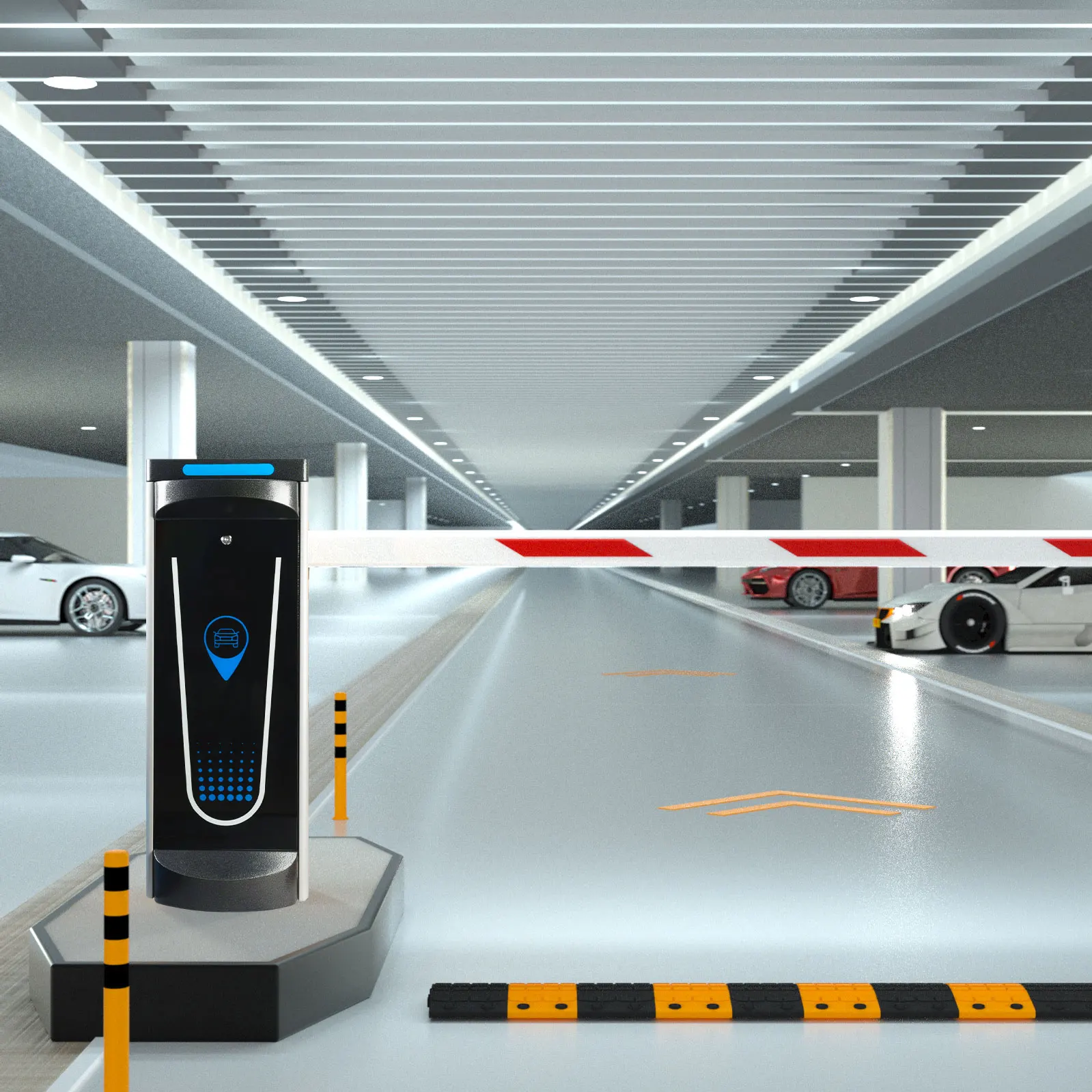 Car Parking Lot Management License Plate Recognition System Security Facility Traffic Automatic Boom Barrier Gate