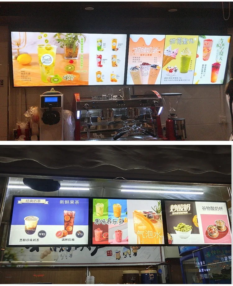 Most Popular Customized Led Restaurant Menu Board Movie Poster Display Slim Advertising Light Boxe