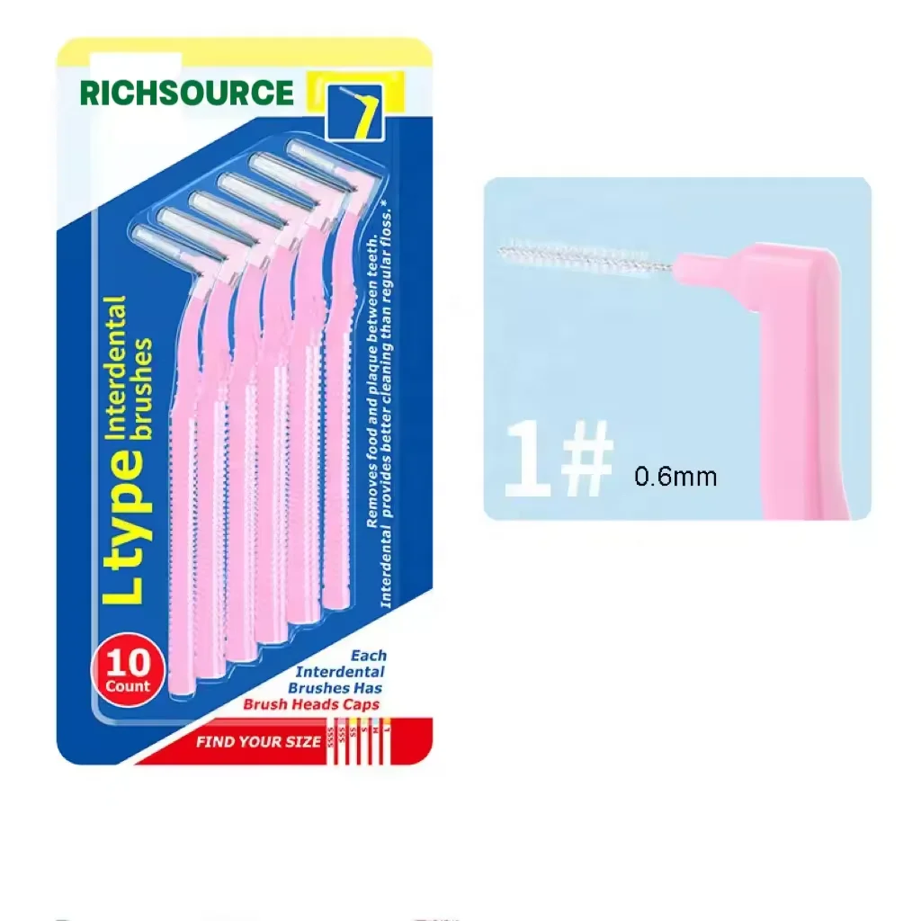 Angled Dental Brush for Teeth Cleaning Interdental Brush Toothpick Pack of 5/6/8pcs With Different SIzes