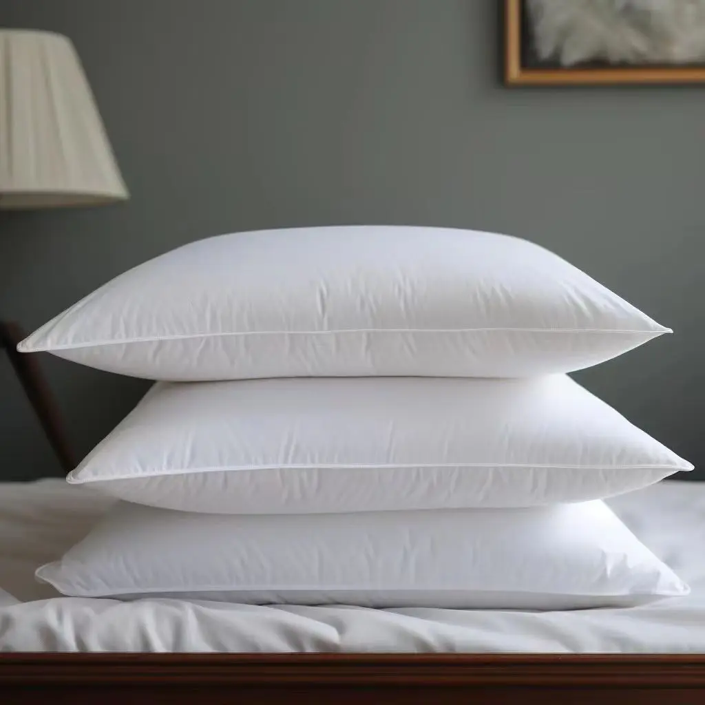 Queen Size Hotel Pillow 100% Polyester Fiber Filled Bed Pillow Cushion