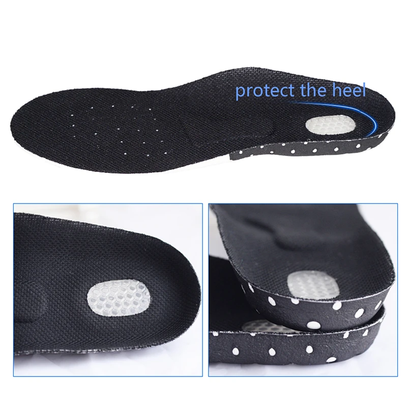 Cuttable Silicone Insoles for Shoe Men Women Orthotic Arch Support Sport Shoe Pad Soft Running Insert Cushion Memory Foam Insole