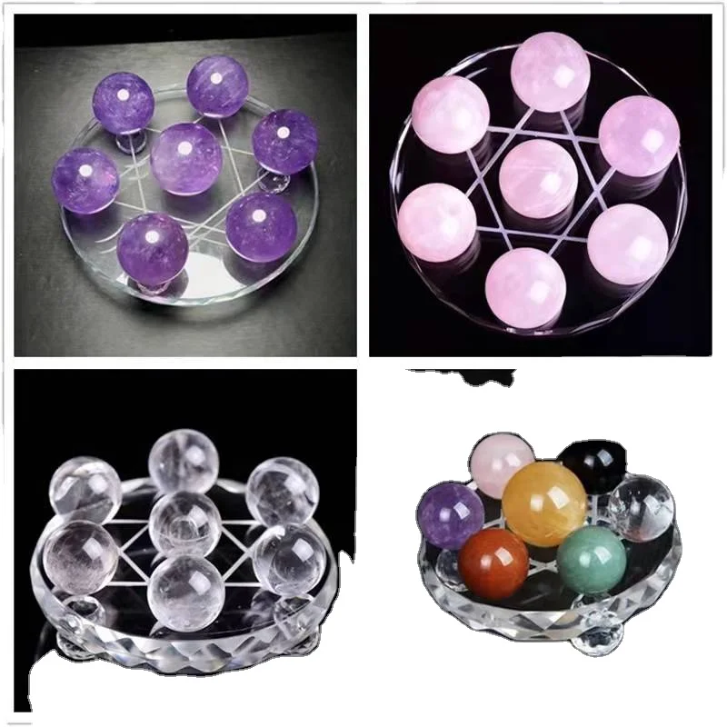 Wholesale seven color star disk crystal ball with good luck