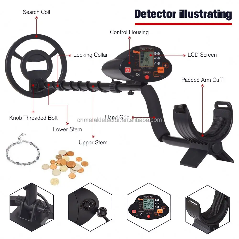 factory cheap gold metal detector de metales MD-5030P treasure hunting professional industrial metal detector