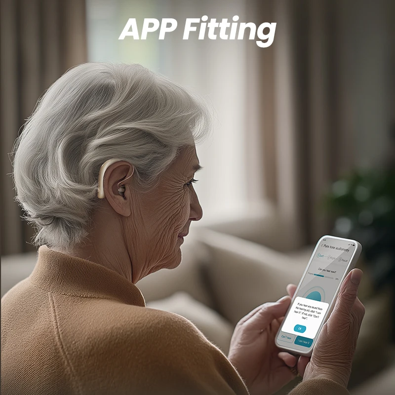 Best 16 Channel 50 Channel BTE Digital Hearing Aid Molds IIC Rechargeable Bluetooth Open Ear Headphones