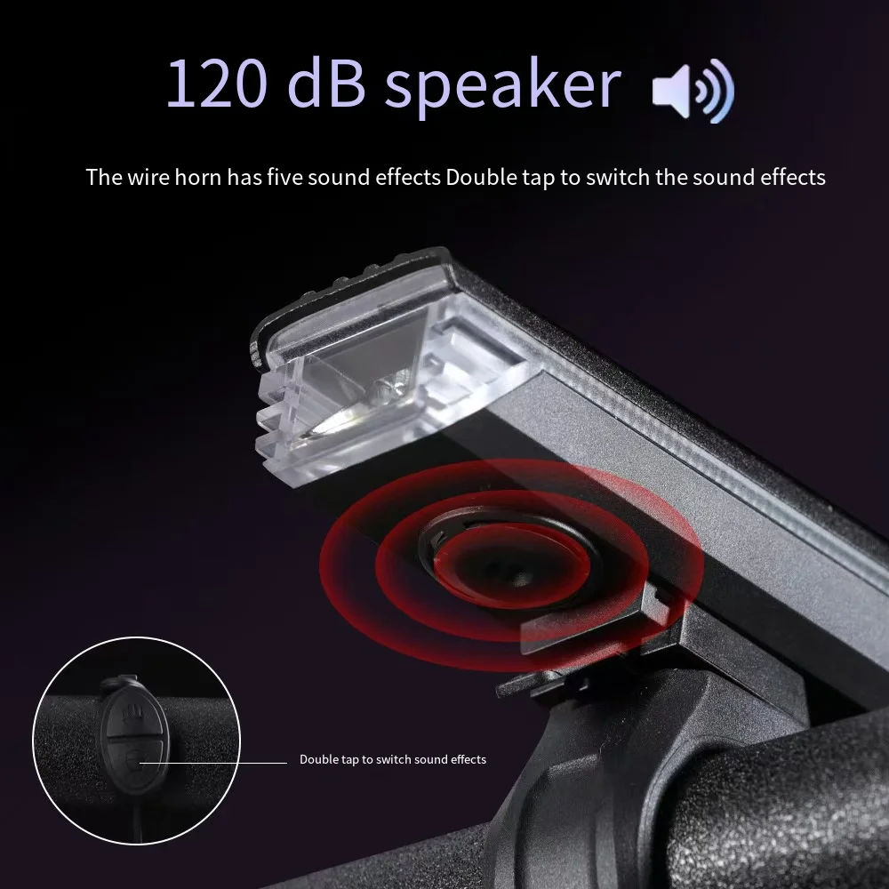 Wholesale Customization Usb Charging Intelligent Bicycle Light Sensor Mountain Front Headlight Horn