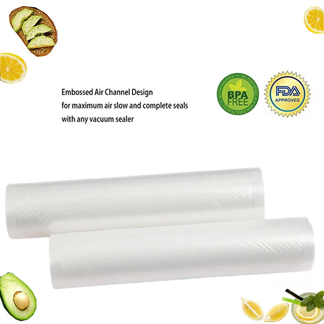 sous vide textured vacuum sealing plastic bag /vacumm sealer roll/embossing vacuum rolls