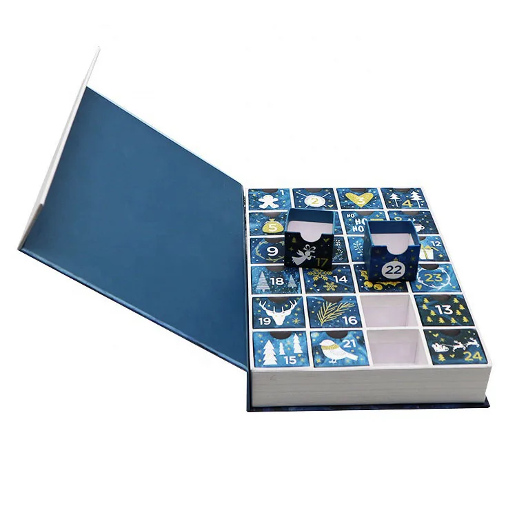 Holiday Activities Custom Printed Cardboard Gift Box Advent Countdown Calendar